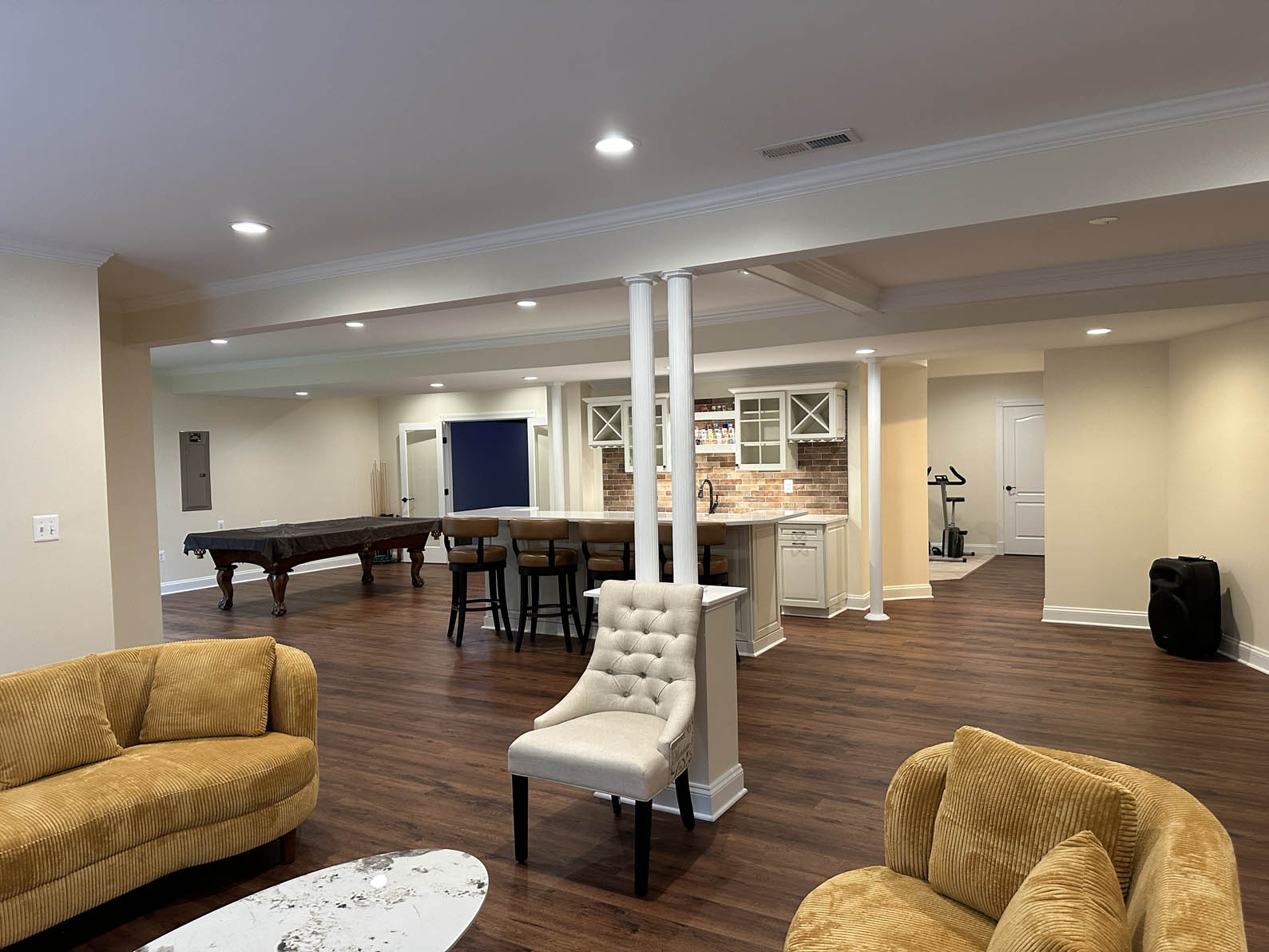 Belmont Country Club 10 basement living room by loudoun basements