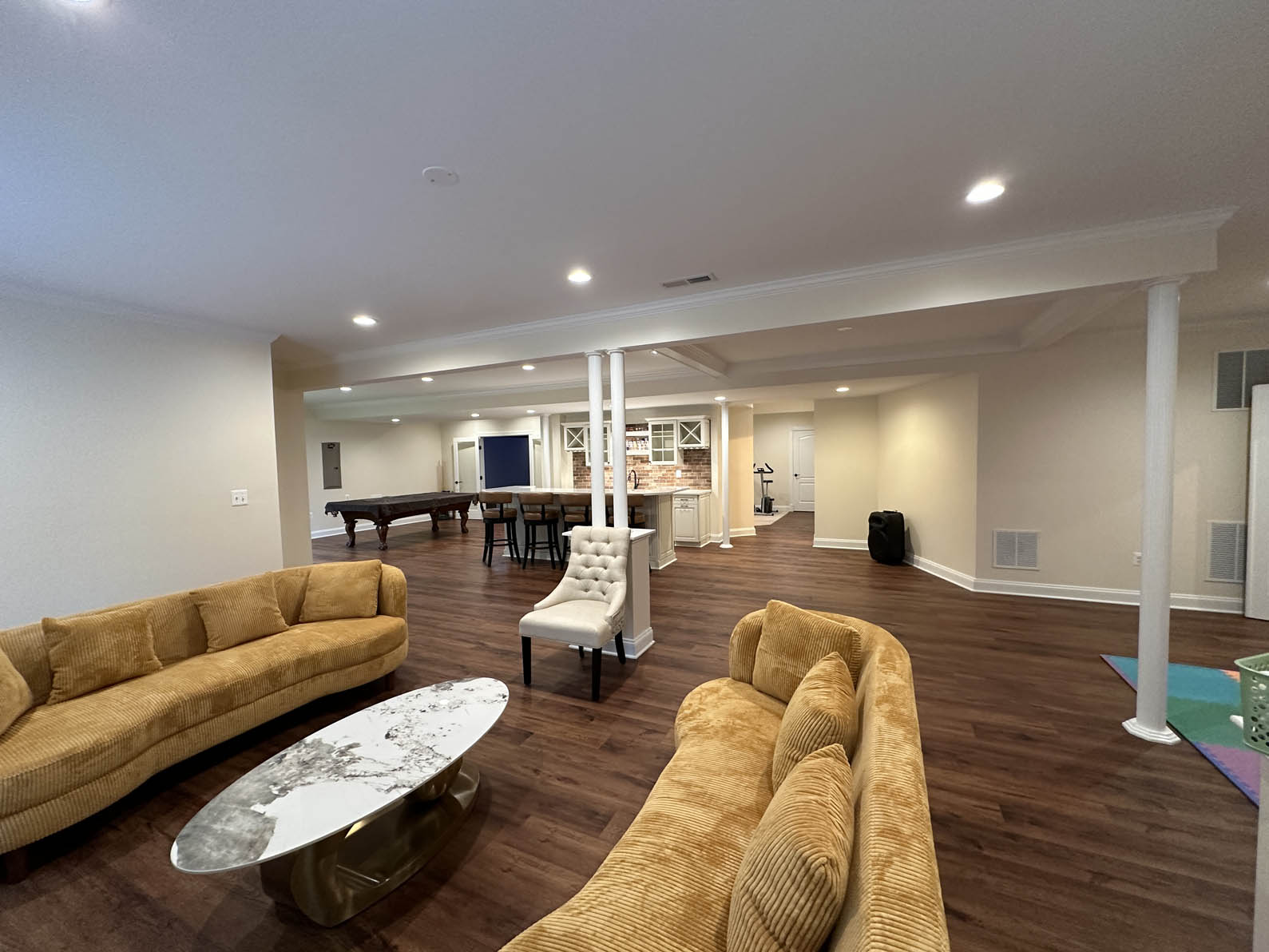 Belmont Country Club 11 basement livingroom in ashburn va