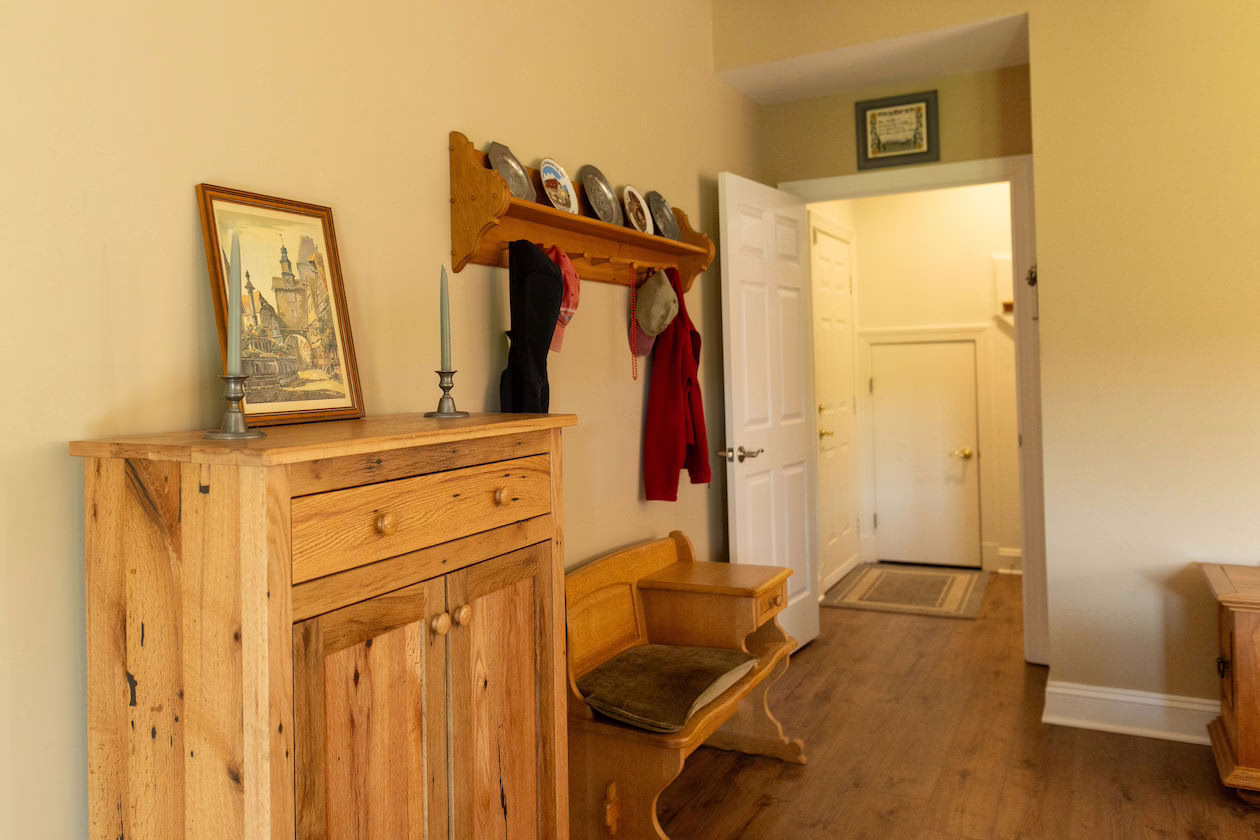 In-law Suite with Residential Elevator 9 Groo In Law Suite entrance and coat rack